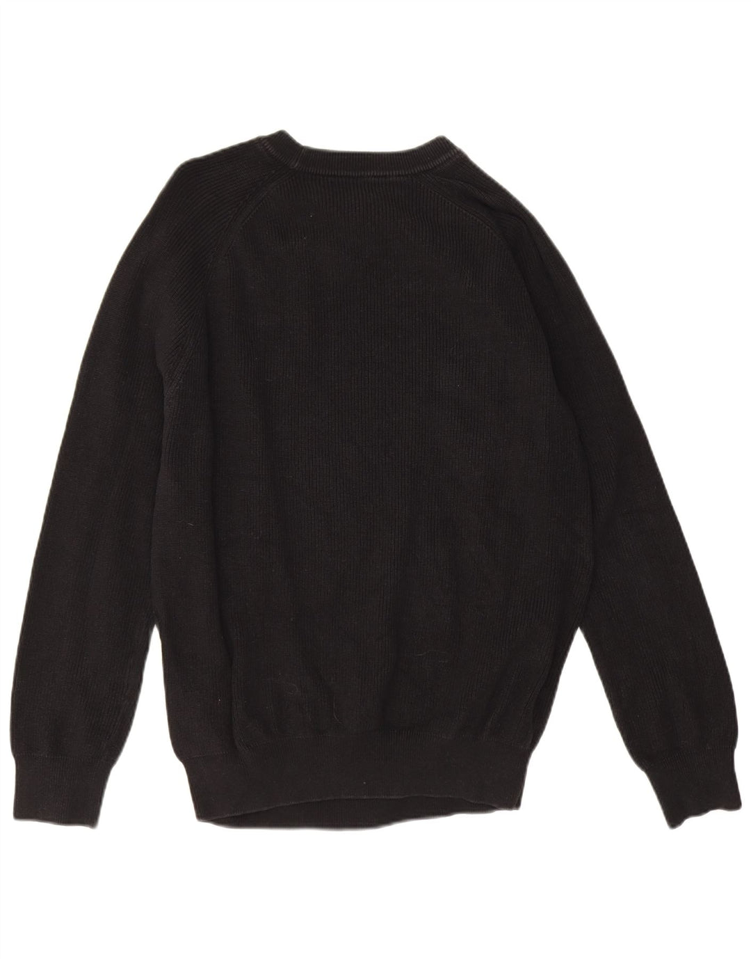Pulover pentru bărbați Zara, cu gât de barcă, mare, negru, bumbac