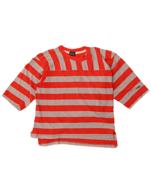 Top supradimensionat pentru femei Wrangler, cu mâneci 3/4 UK 10, cu dungi roșii mici