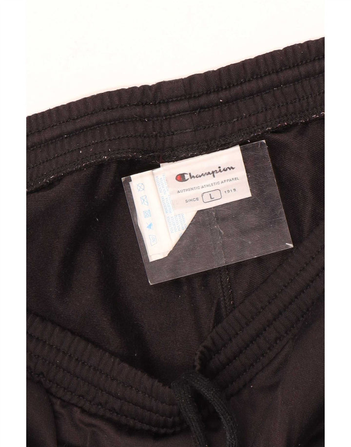 Pantaloni de trening grafic pentru bărbați Champion, mari, negru, poliester color bloc