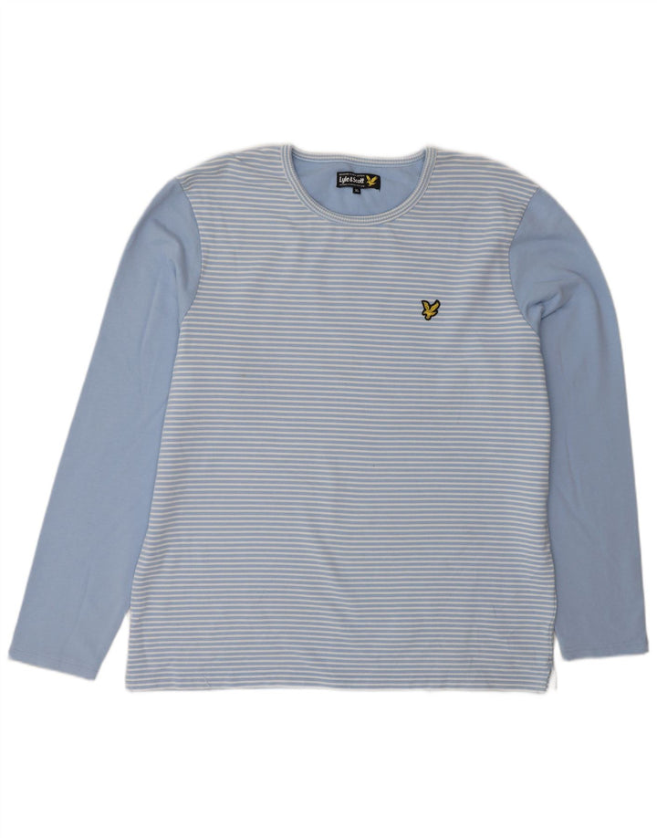 Lyle & Scott Top pentru bărbați cu mânecă lungă XL, albastru, cu dungi