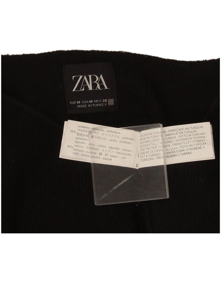 Pulover Bolero cu mâneci 3/4 pentru femei Zara UK 14 Poliester mediu negru