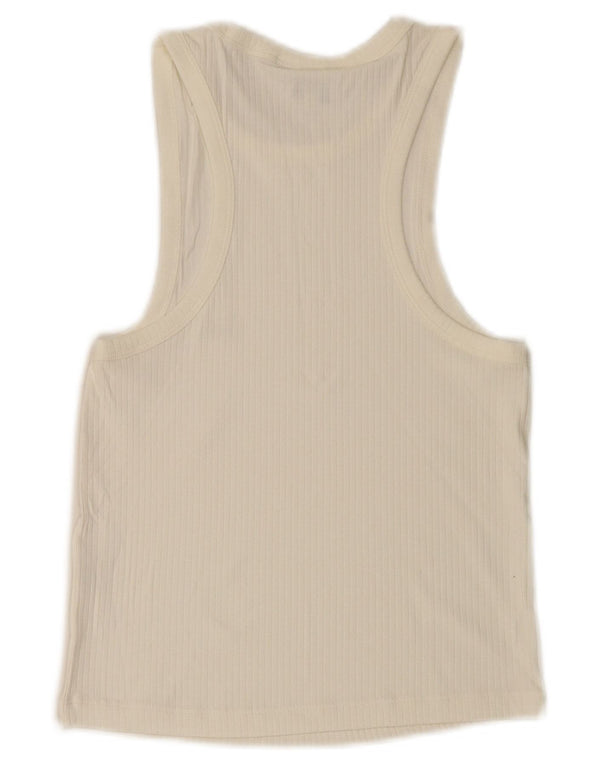 Lee Womens Crop Slim Fit Vest Top UK 8 Small White