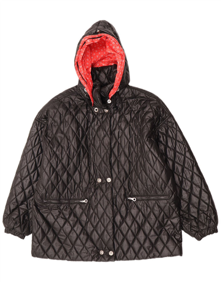 Jachetă matlasată supradimensionată cu glugă pentru femei Belfe & Belfe IT 44 Medium Black