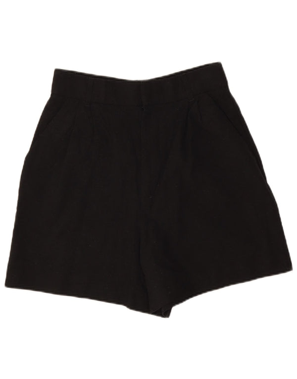Pantaloni scurti chino cu talie înaltă pentru femei Zara, mici W26, viscoză neagră