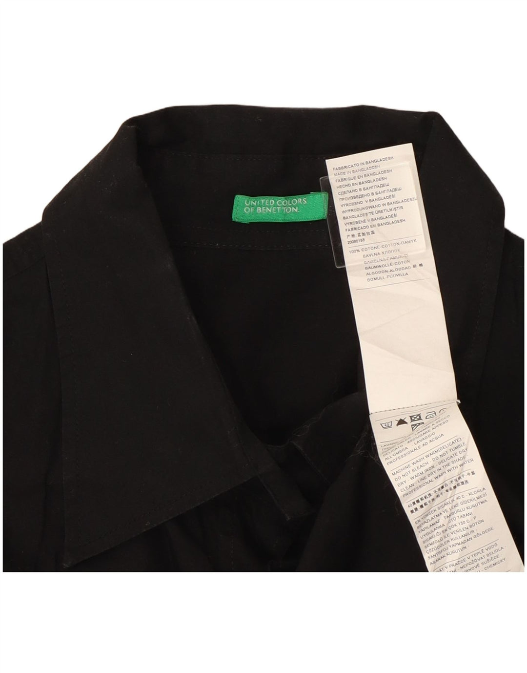 Cămașă Benetton pentru femei UK 12 Medium Black Bumbac