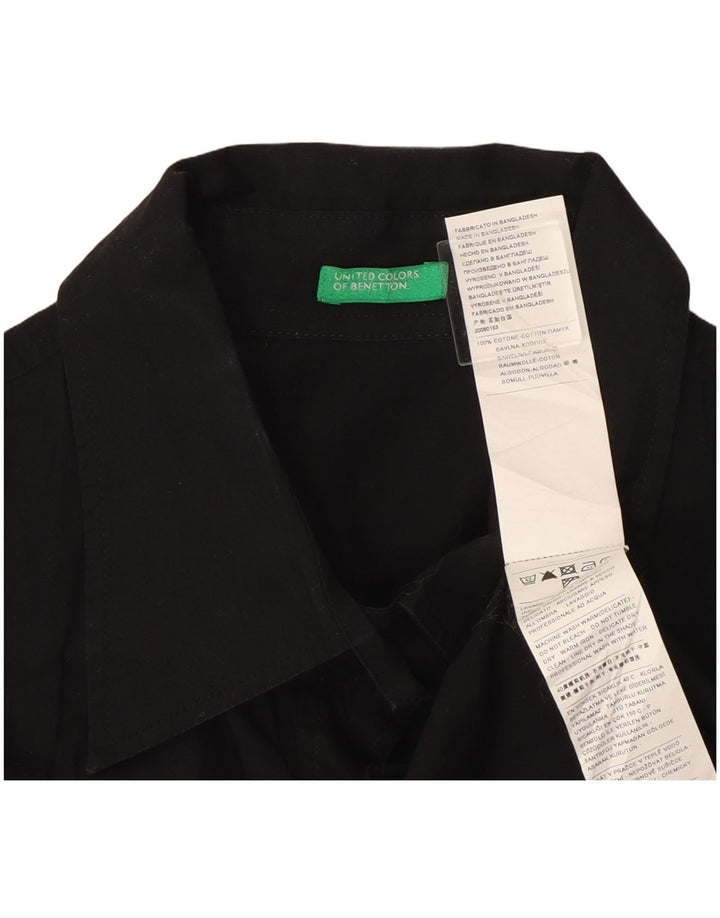 Cămașă Benetton pentru femei UK 12 Medium Black Bumbac