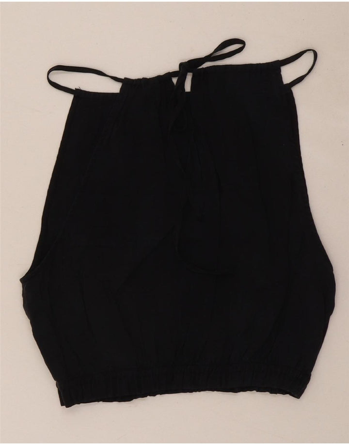Top Crop Halter pentru femei Zara UK 4 XS Negru