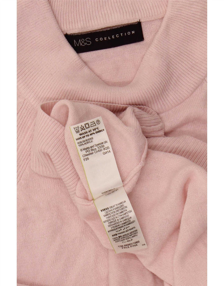 Pulover cu gât țestoasă pentru femei Marks & Spencer, UK 8, mic, roz