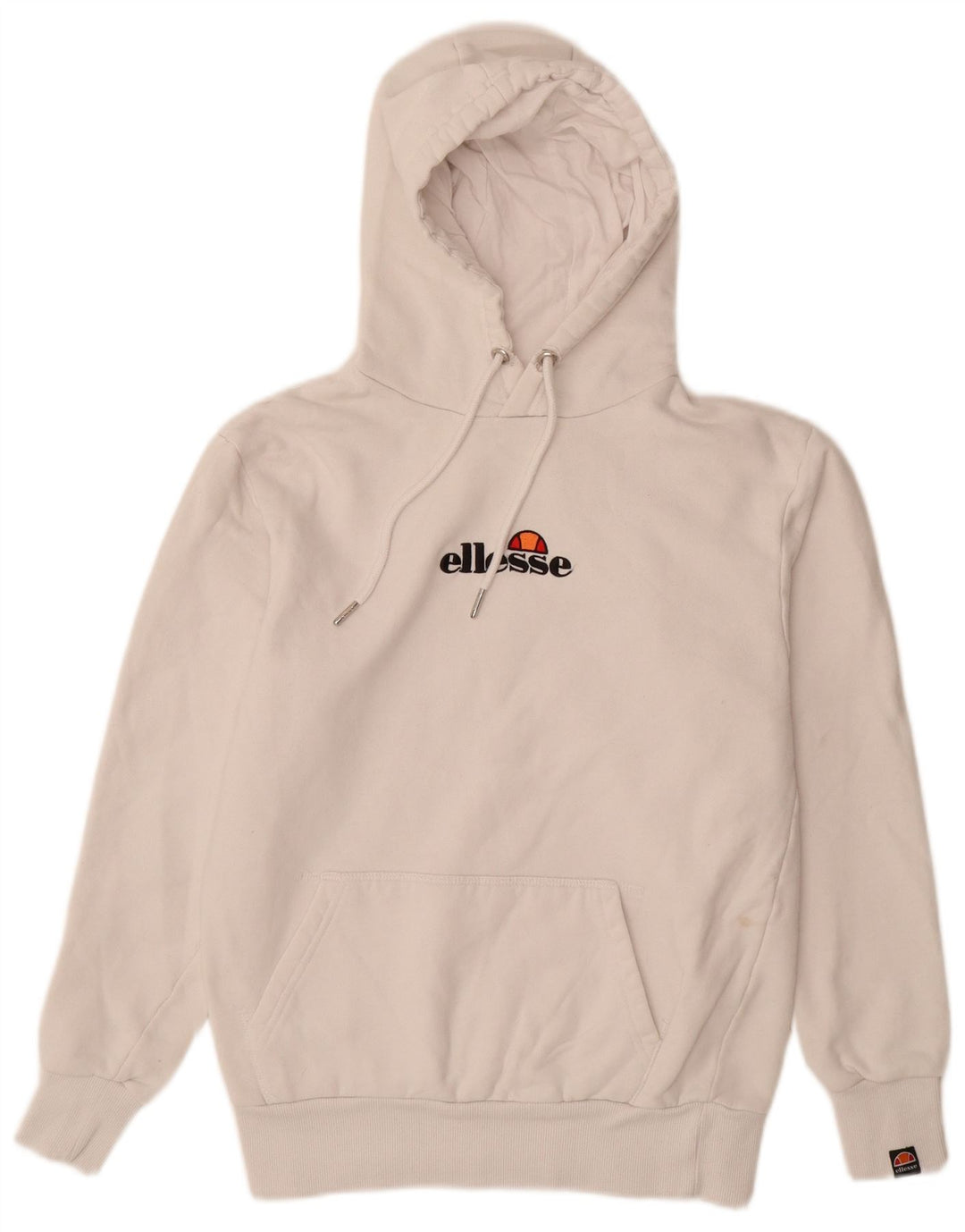 Pulover cu glugă cu grafic ELLESSE pentru bărbați, mic din bumbac alb