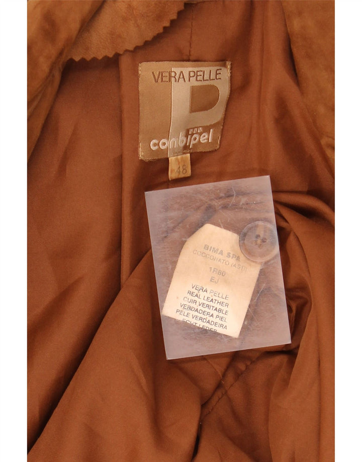 CONBIPEL Jachetă de damă din piele intoarsa cu 2 nasturi IT 48 XL din piele maro