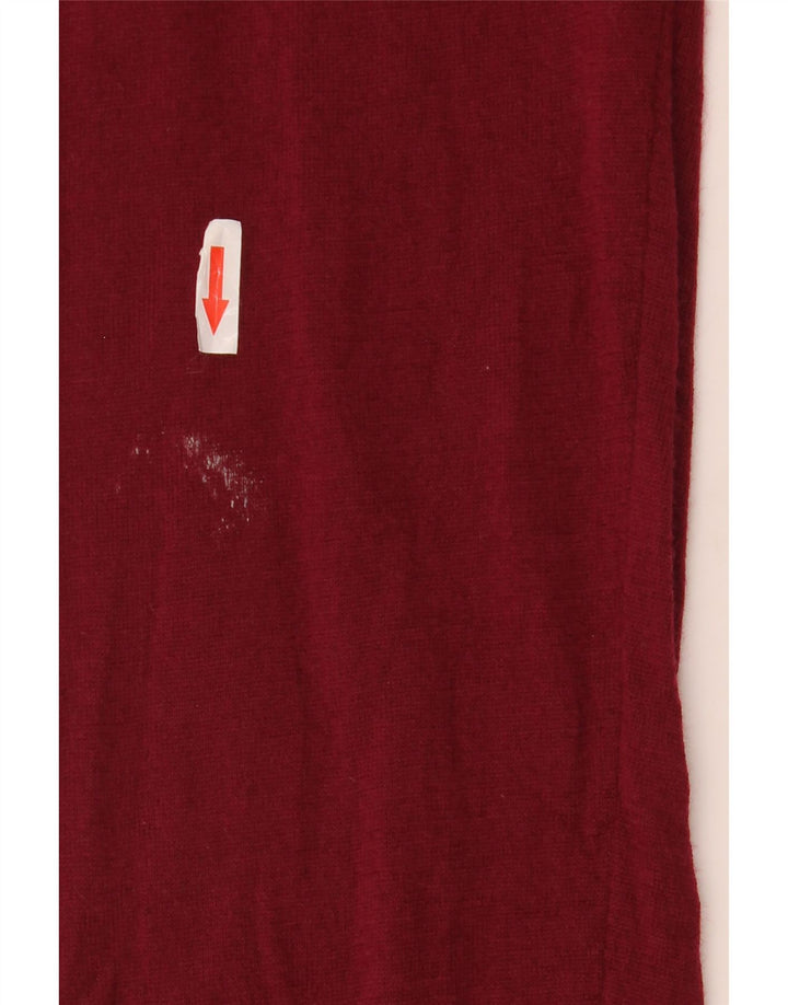 MARKS & SPENCER Pulover cu decolteu în V pentru bărbați, 2XL, lână merinos roșie