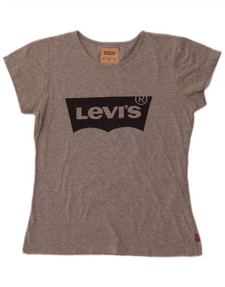 Tricou grafic pentru fete LEVI'S Top 15-16 ani poliester gri