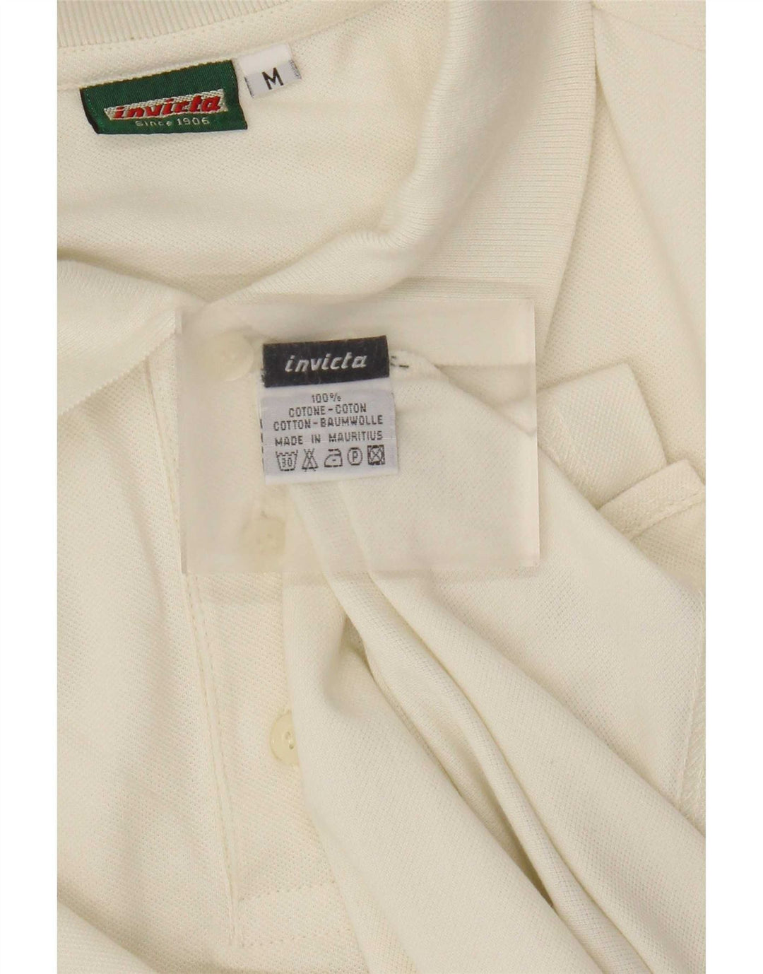 Tricou polo cu mânecă lungă pentru bărbați Invicta, bumbac mediu bej