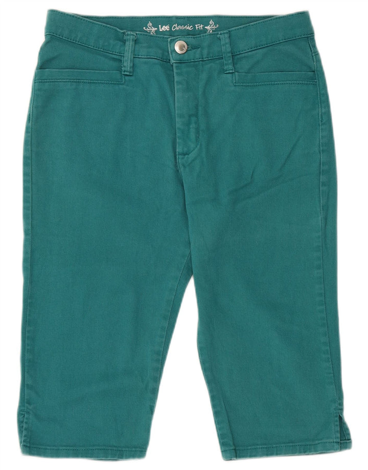 Pantaloni scurți din denim pentru femei Lee, cu ajustare clasică, US 8 Medium W30, bumbac verde