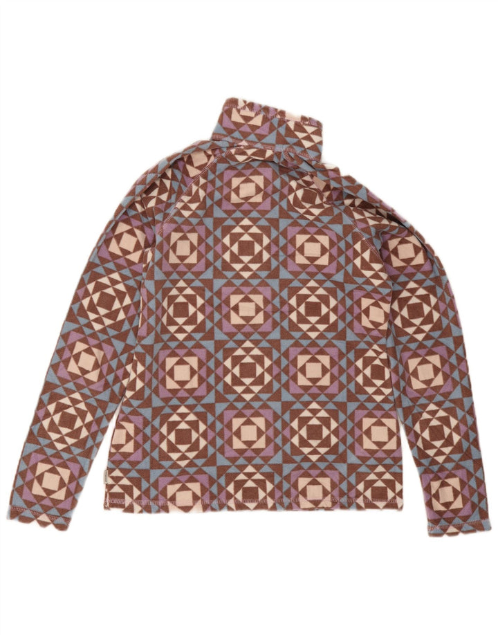 Pulover supradimensionat din lână Eddie Bauer pentru femei UK 6 XS, multicolor, geometric