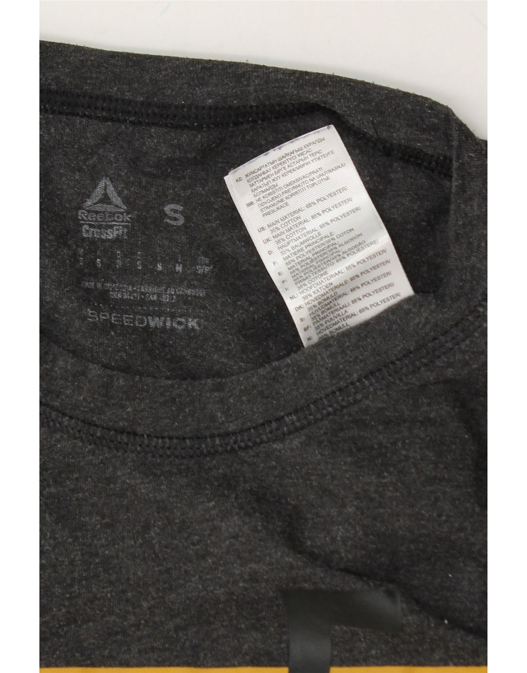 REEBOK Mens Graphic T-Shirt Top Small Grey Polyester Vintage Reebok and Second-Hand Reebok from Messina Hembry 