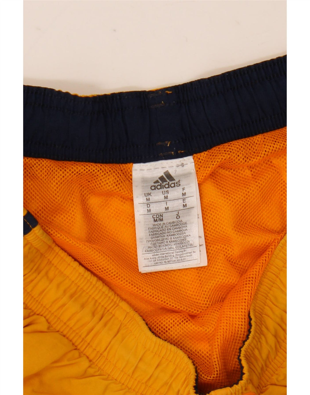 Pantaloni scurți de înot Adidas pentru bărbați, nailon galben mediu