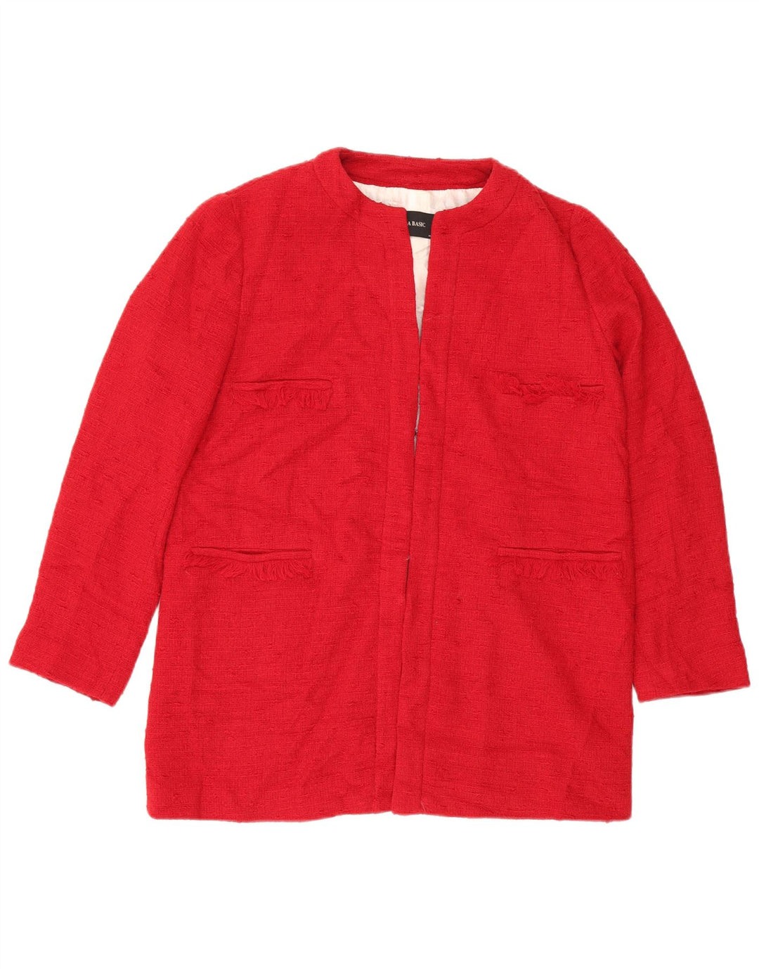 Blazer pentru femei Zara UK 16 mare bumbac roșu