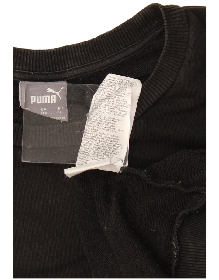 Pulover grafic PUMA pentru bărbați, bumbac negru 3XL