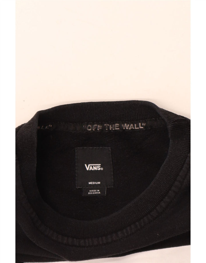 Hanorac grafic pentru bărbați VANS Pulover mediu bumbac negru