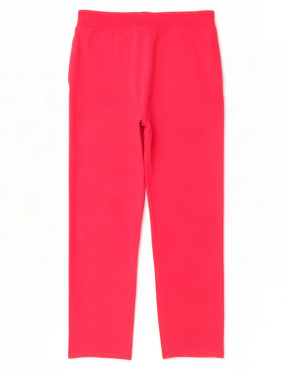 Gap Womens Graphic Tracksuit Trousers UK 14 Medium Pink Cotton