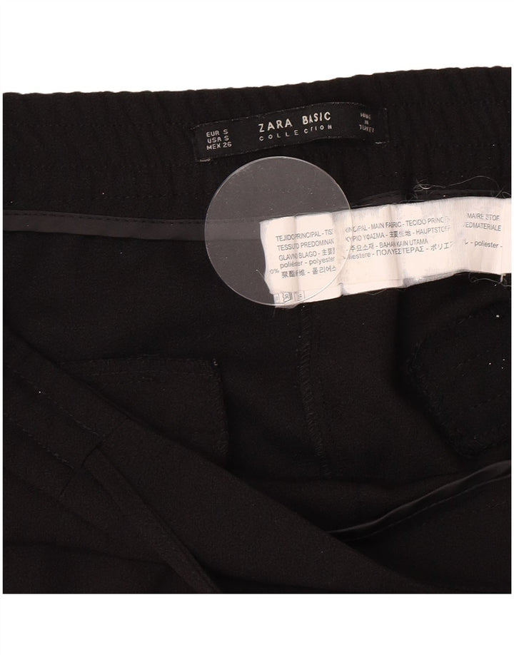 Pantaloni chino slim pentru femei Zara Mici L30 L27 Poliester negru