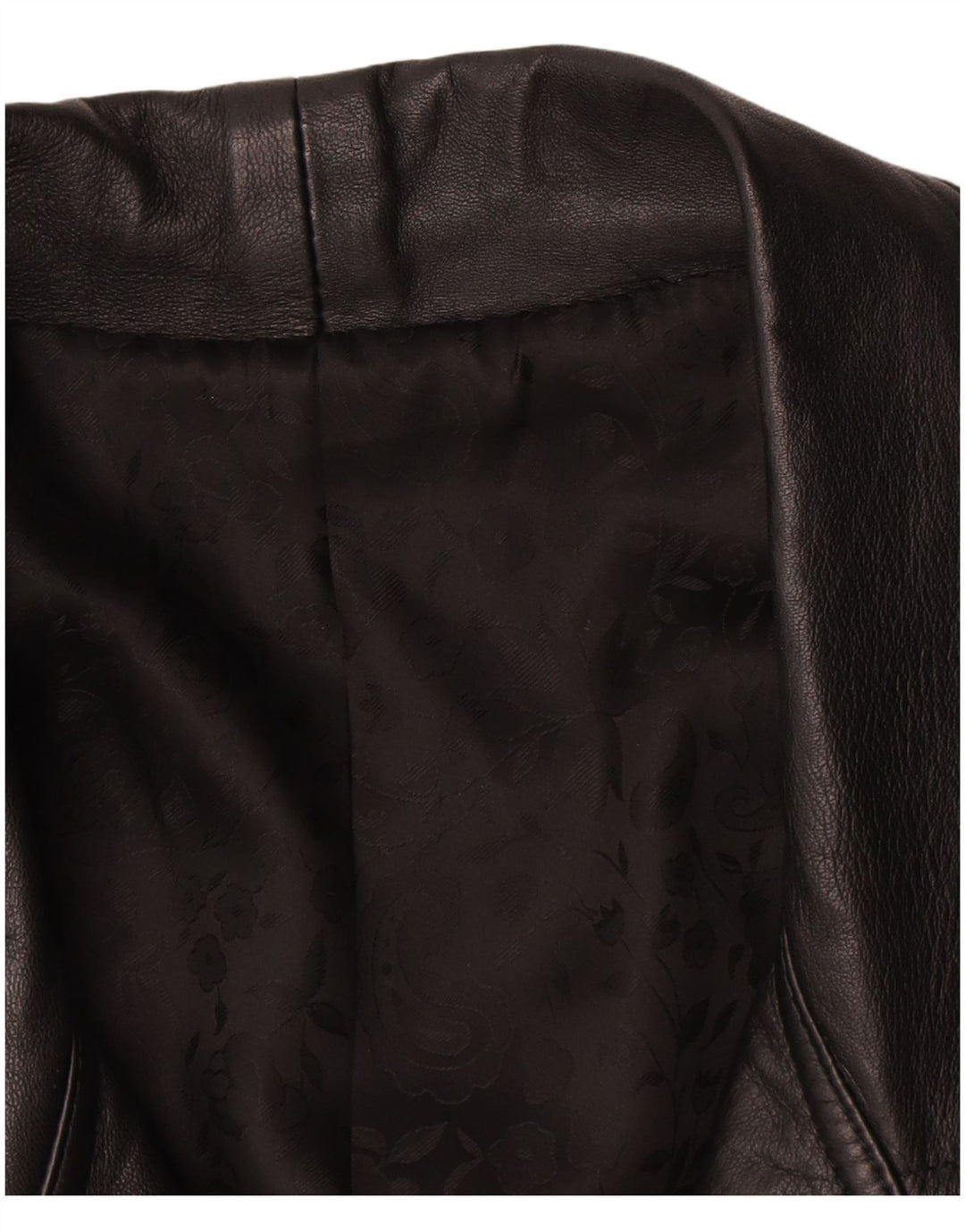 Jachetă Bomber din piele vintage pentru femei UK 18 XL Negru
