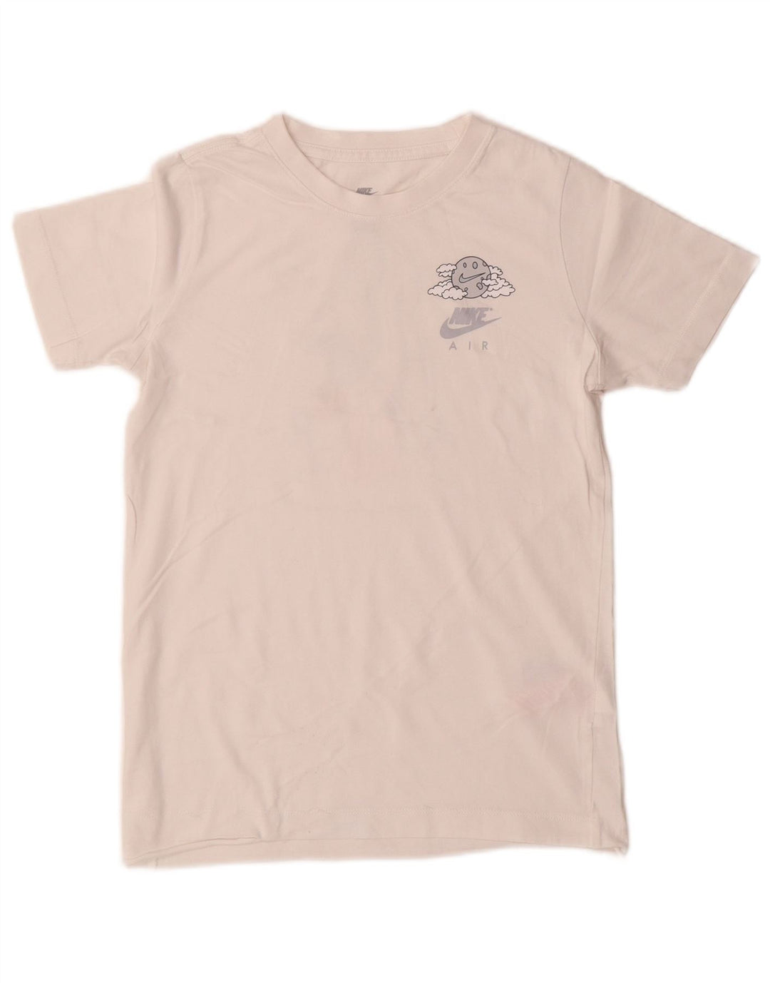 Tricou grafic Nike pentru băieți Top 10-11 ani Bumbac alb mediu