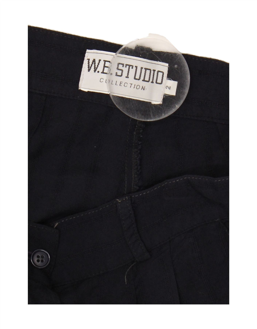 STUDIO Womens Pegged Chino Shorts US 2 XS W25 Navy Blue Viscose Vintage Studio and Second-Hand Studio from Messina Hembry 