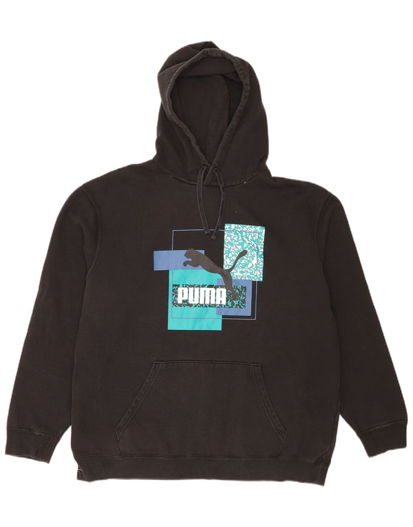Puma Graphic Hoodie Jumper XL bumbac negru pentru bărbați