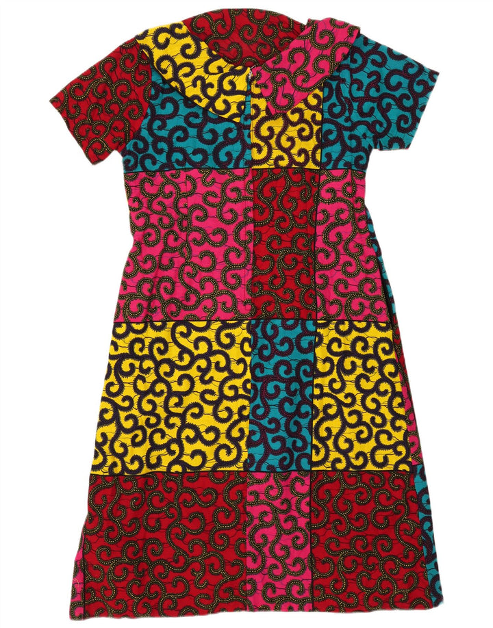Rochie A-Line Vintage pentru femei UK 14 Medium Multicolor Colorblock
