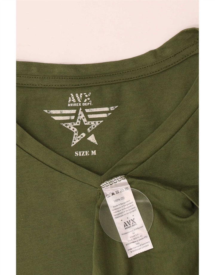 Tricou grafic pentru bărbați Avirex Top Mediu Kaki Bumbac
