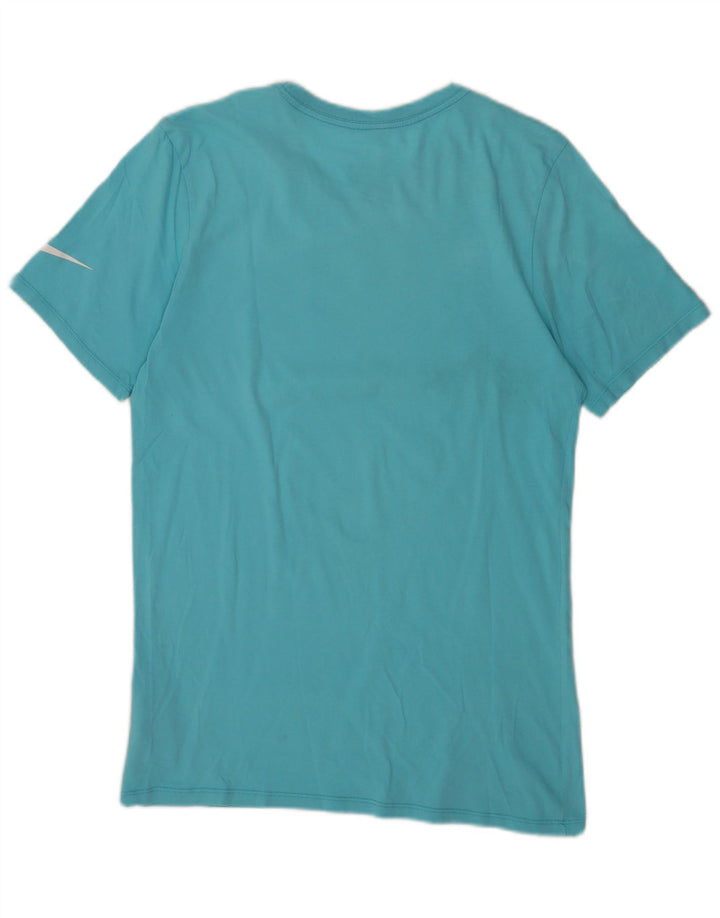 Tricou grafic Nike pentru bărbați, cu croială atletică, top, bumbac albastru mediu