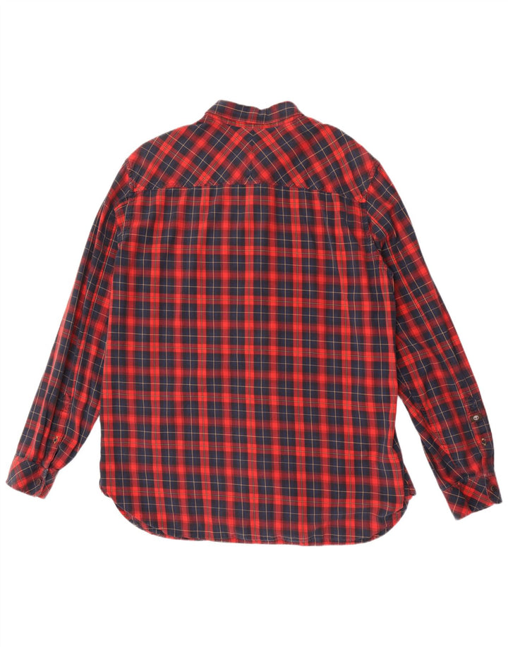 Cămașă Timberland Slim Fit 2XL, bumbac roșu cu carouri