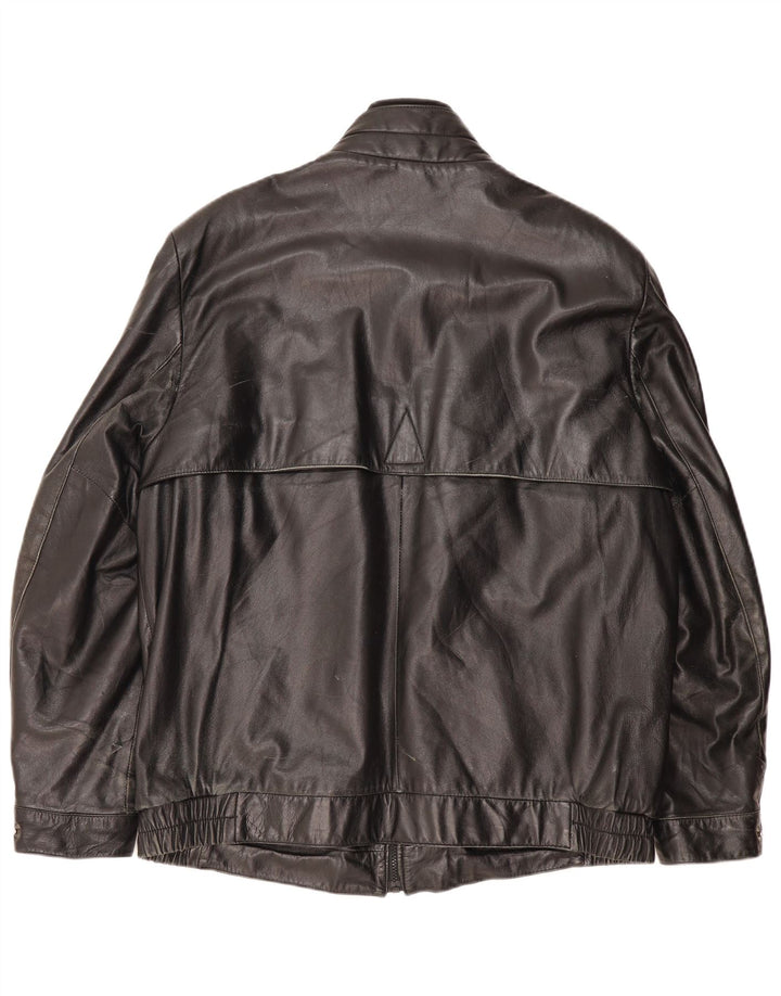 Jachetă militară din piele pentru bărbați SCHILD UK 40, mare, neagră