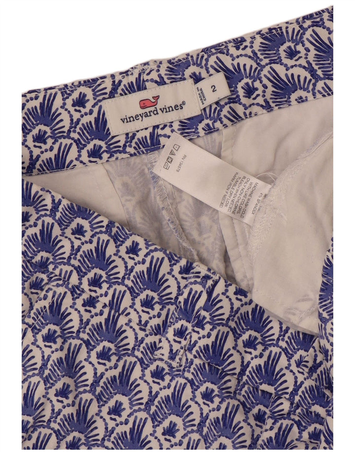 VINEYARD VINES Womens Abstract Pattern Casual Shorts US 2 XS W30  Blue