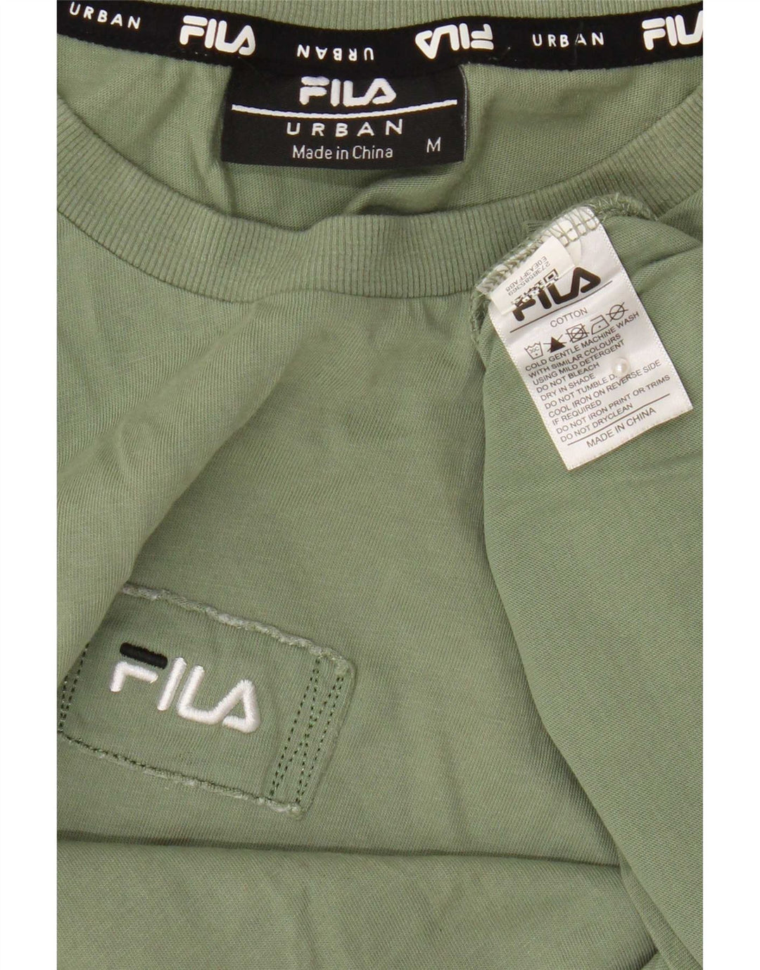 Tricou Bărbați Fila Top Mediu Kaki Bumbac