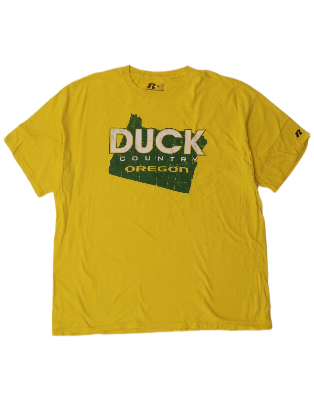 Tricou grafic Russell Athletic pentru bărbați Top 2XL Galben