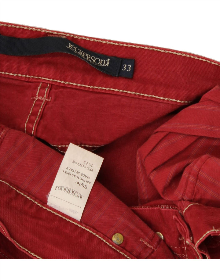 JECKERSON Mens Straight Jeans W33 L30 Red Cotton Vintage Jeckerson and Second-Hand Jeckerson from Messina Hembry 