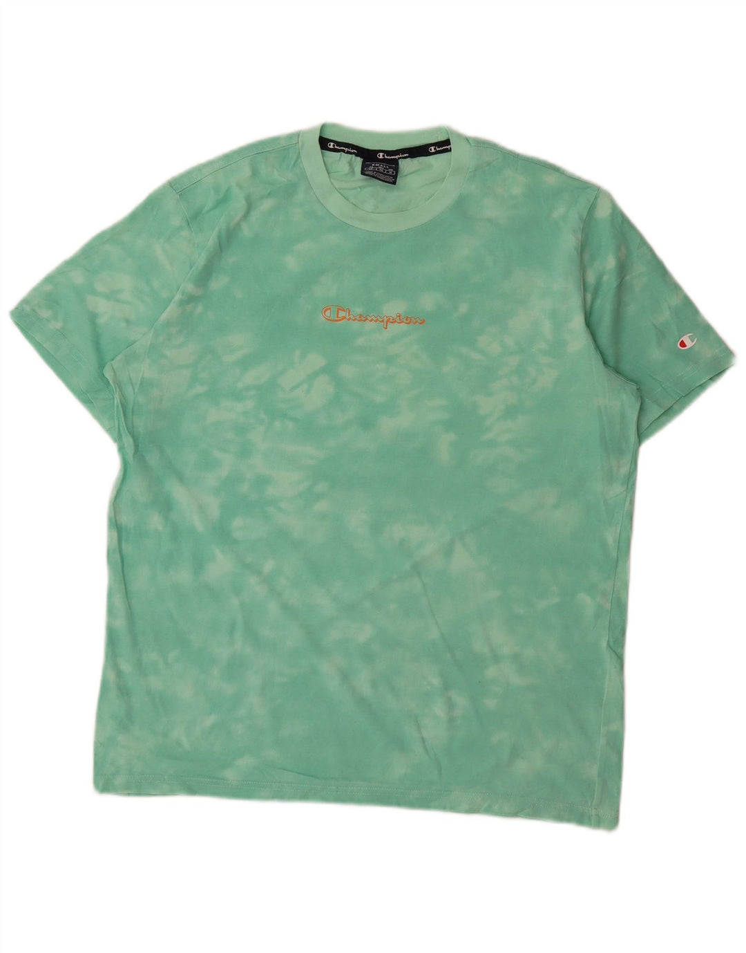 Tricou grafic pentru bărbați Champion Top mic verde Tie Dye