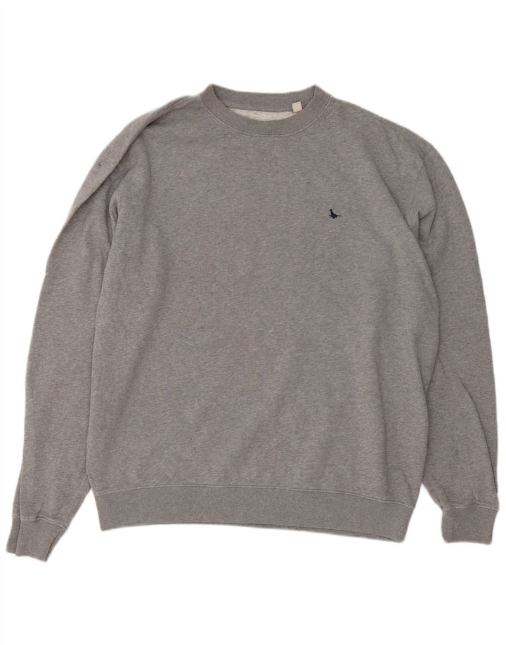 Pulover Jack Wills pentru bărbați, bumbac cu pete, gri mediu