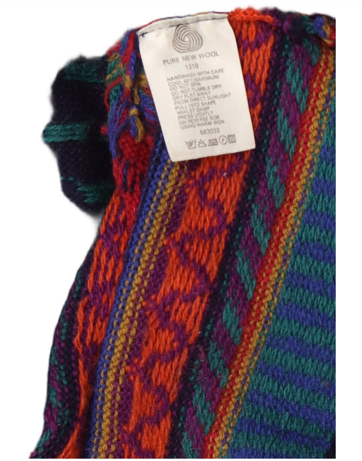 Pulover cardigan pentru femei Tulchan UK 14 Lână geometrică multicoloră medie