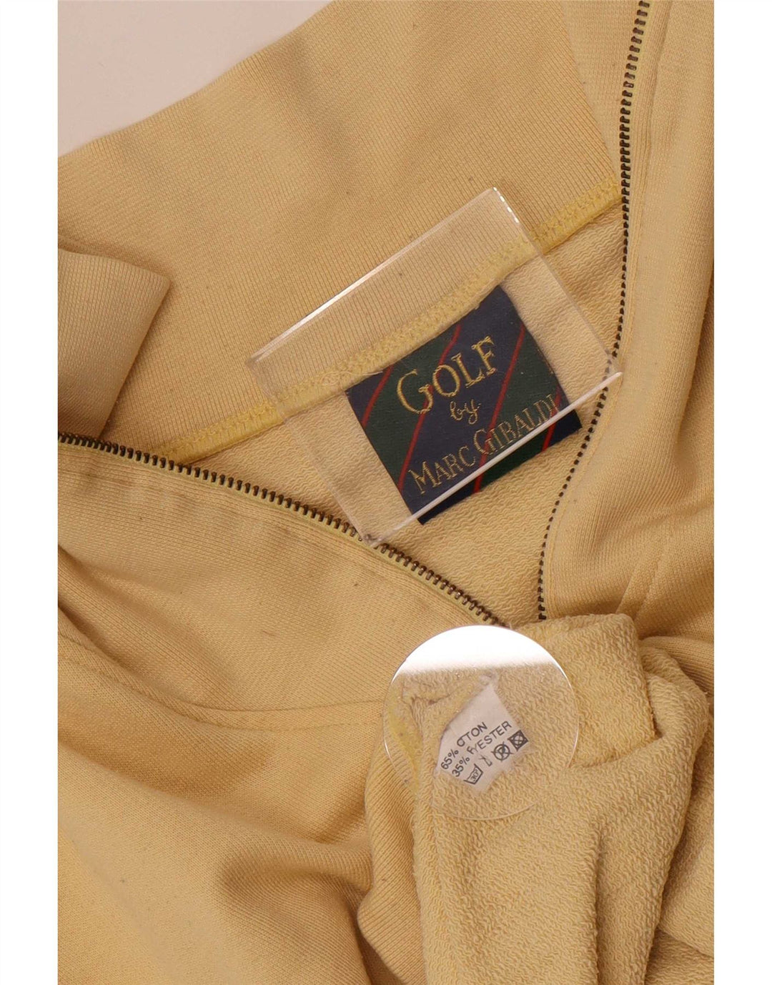 Marc Gibaldi Golf pentru bărbați, cu grafică, cu fermoar, hanorac, pulover mare, galben