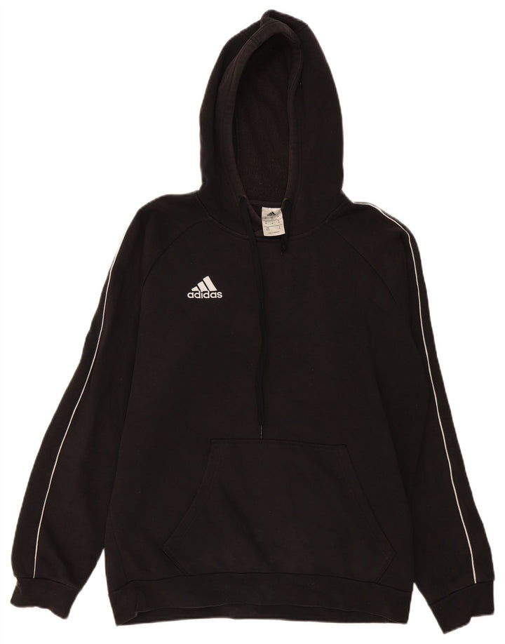 Pulover Adidas pentru bărbați, bumbac mediu negru