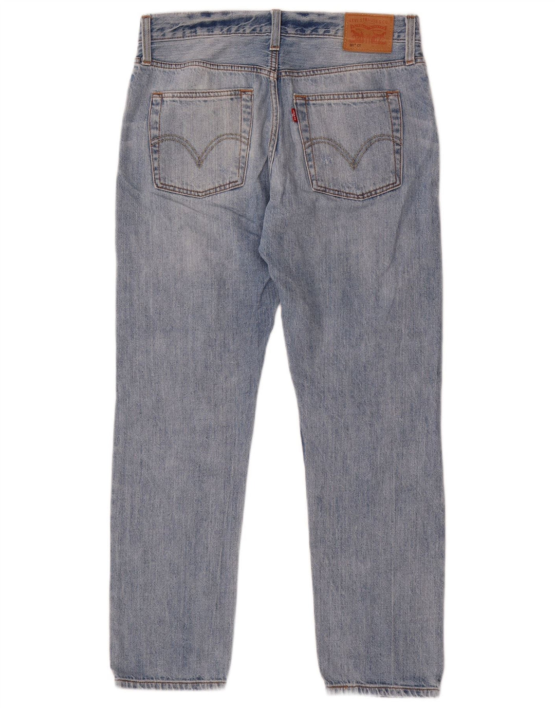Blugi drepti distressed 501 CT Levi's pentru femei W26 L29 albastru