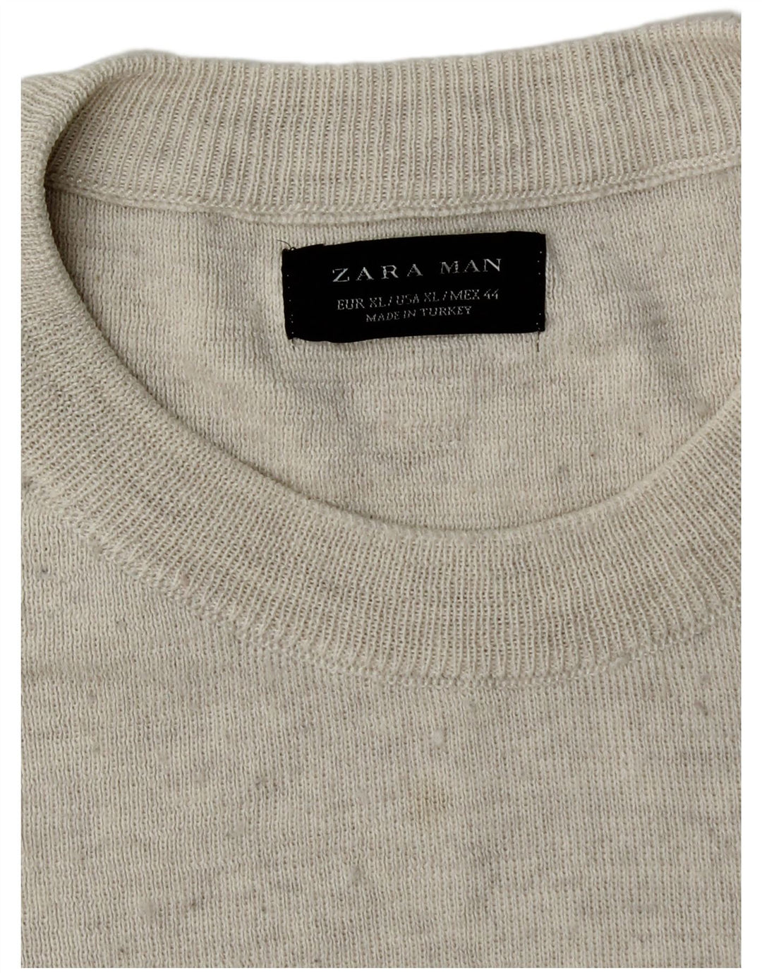 Pulover pentru bărbați Zara, cu gât crew, XL, gri