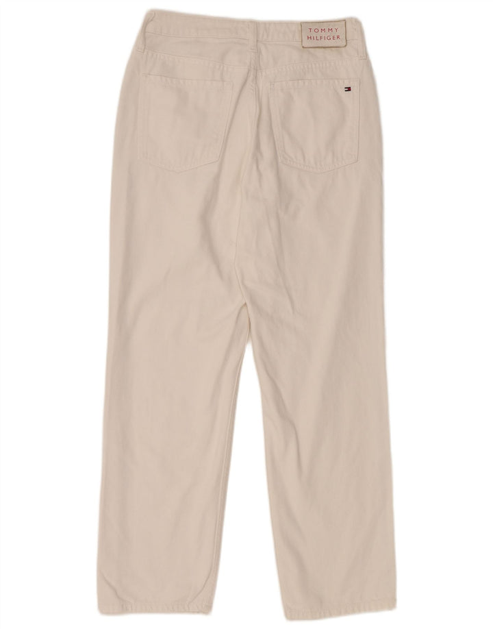 TOMMY HILFIGER Blugi drepți distressed pentru femei W29 L28 Bumbac alb