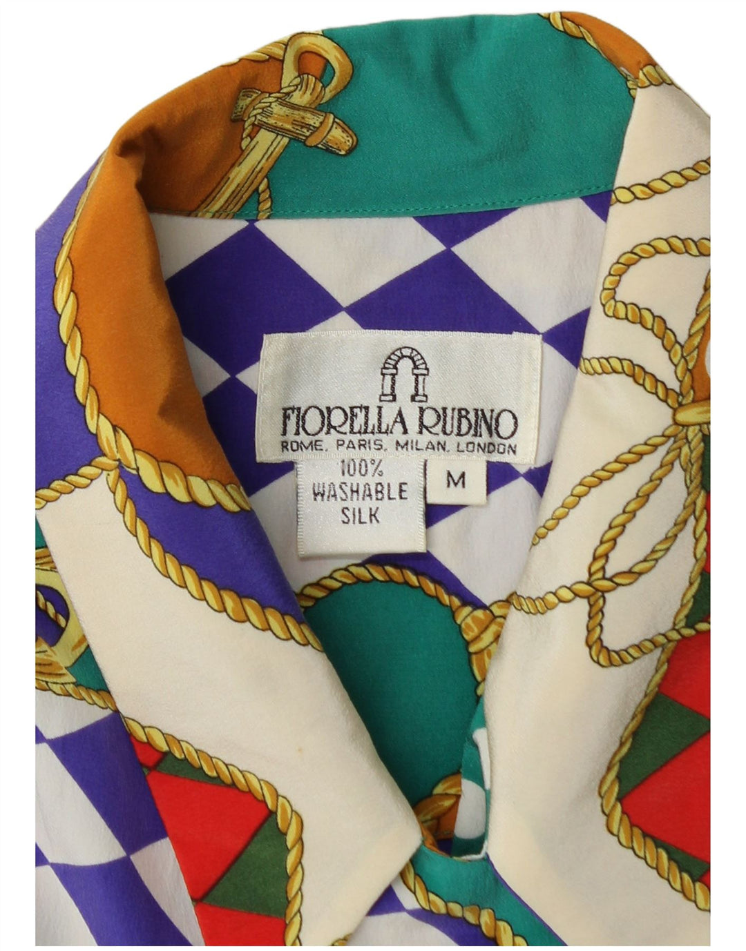 Bluză cămașă pentru femei FIORELLA RUBINO UK 14 Medium Multicolor Patchwork