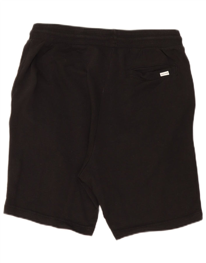 Pantaloni scurți sport Jack & Jones pentru bărbați, bumbac mediu negru