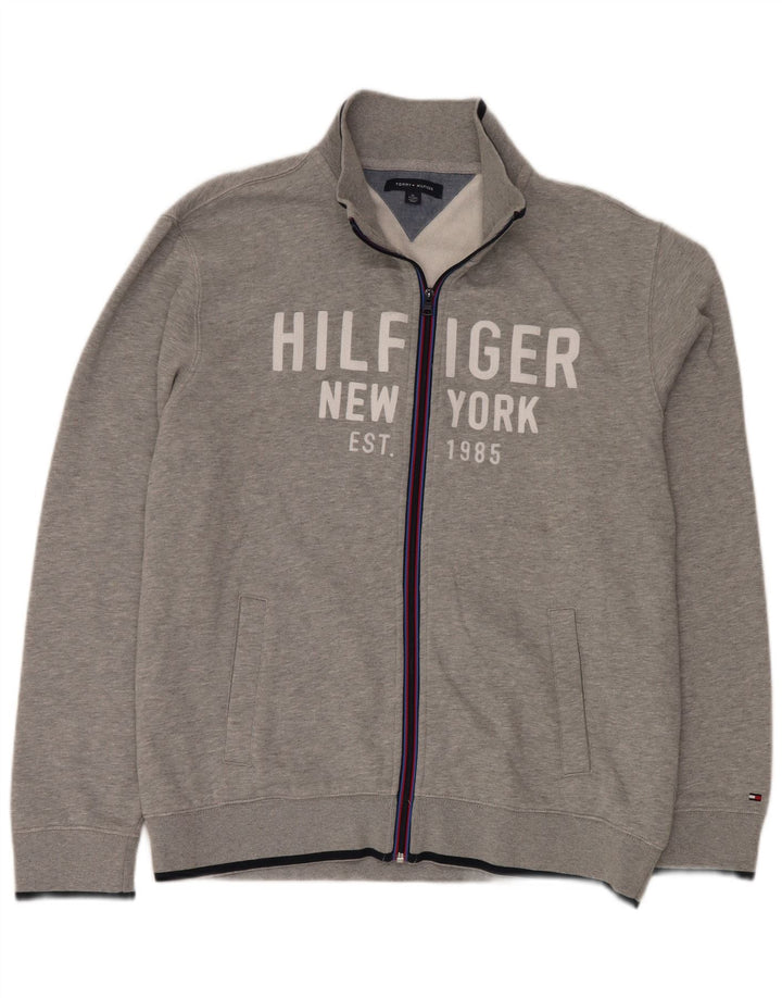 TOMMY HILFIGER Trening grafic pentru bărbați, XL, bumbac gri